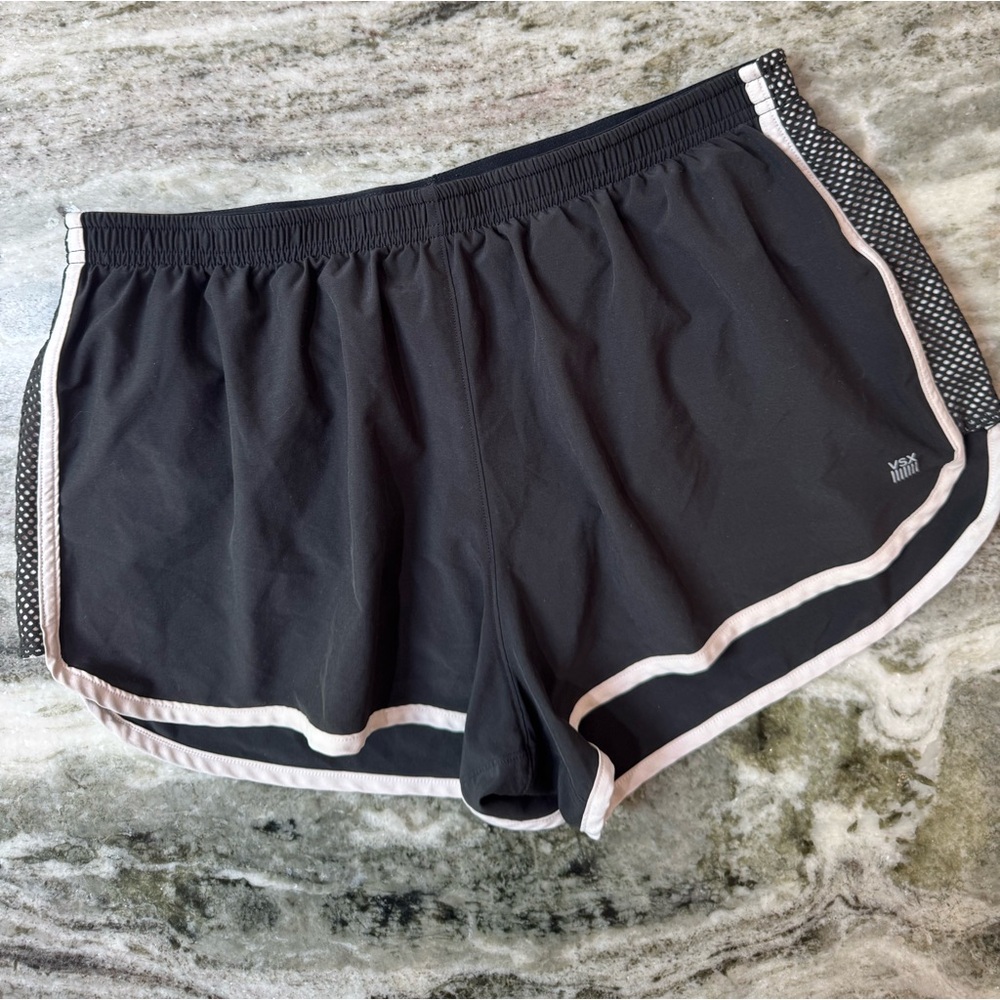 Victoria’s Secret Sport VSX Black Shorts with White Accents Size Large